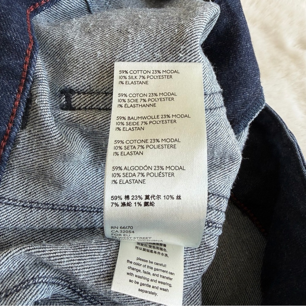 Anthropologie Dark Blue Wide-Leg Cropped Jeans | 27 - Picture 7 of 13